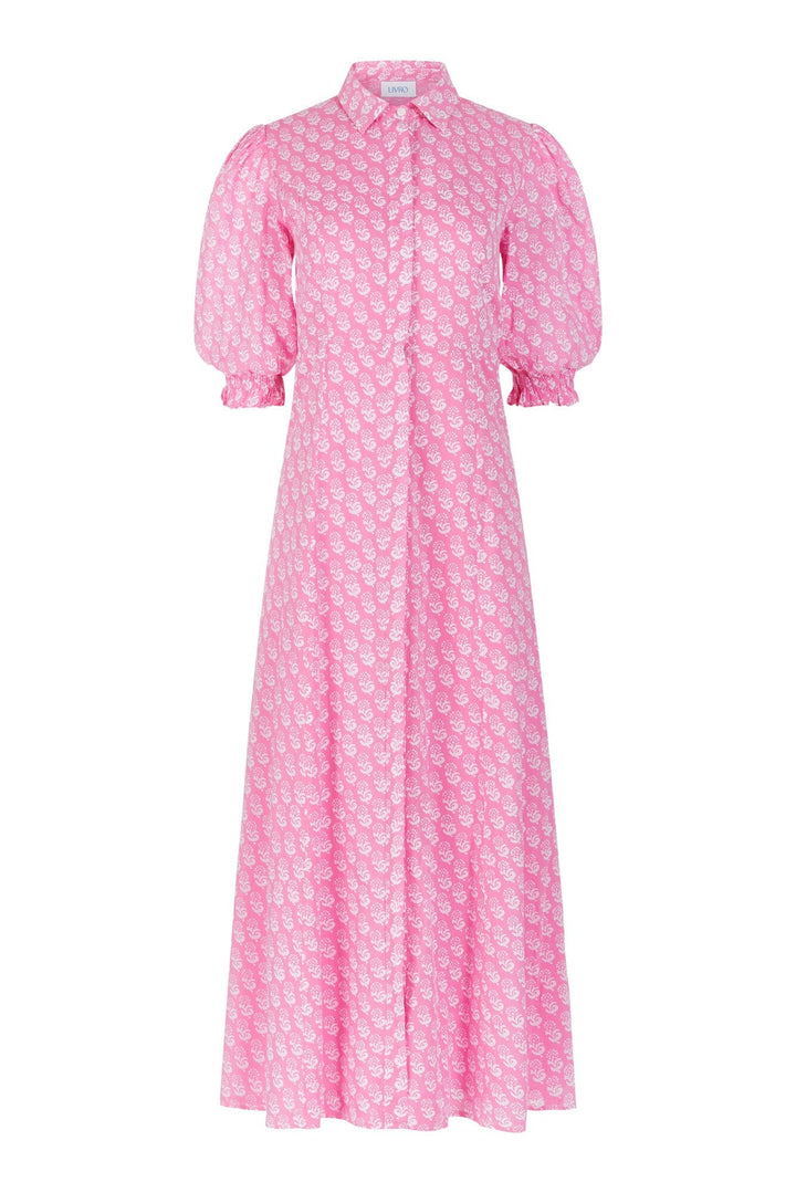 Rosie Shirtdress - Pink Marigold Womens Dress Livro 