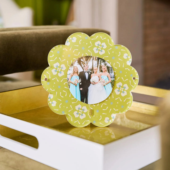 Round Acrylic Picture Frame - Dorset Garden Green Picture Frames Laura Park Design 