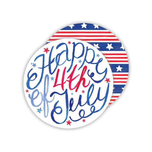 Round Coasters - Stars and Stripes Happy Fourth of July Coasters Rosanne Beck 