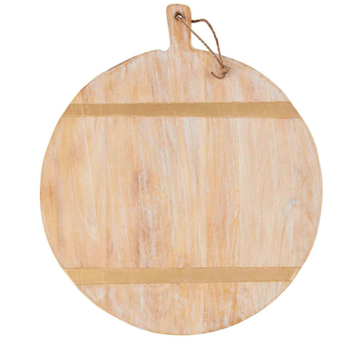 Round Gold Strapped Boards Cheese Board MudPie 
