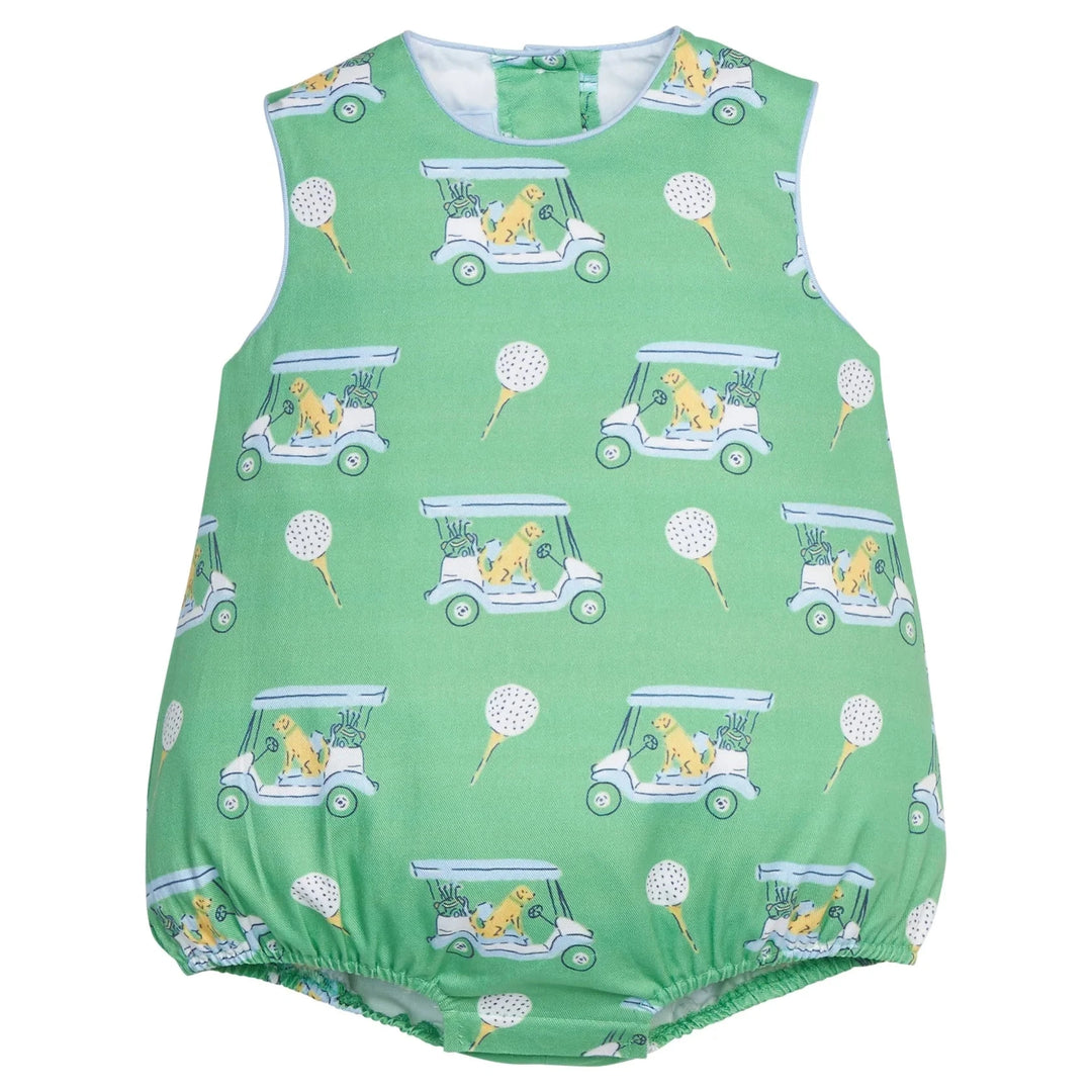 Round Neck Bubble - Blue Paws on Par Boy Bubble Little English 