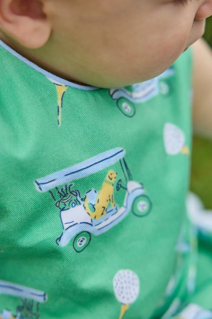 Round Neck Bubble - Blue Paws on Par Boy Bubble Little English 