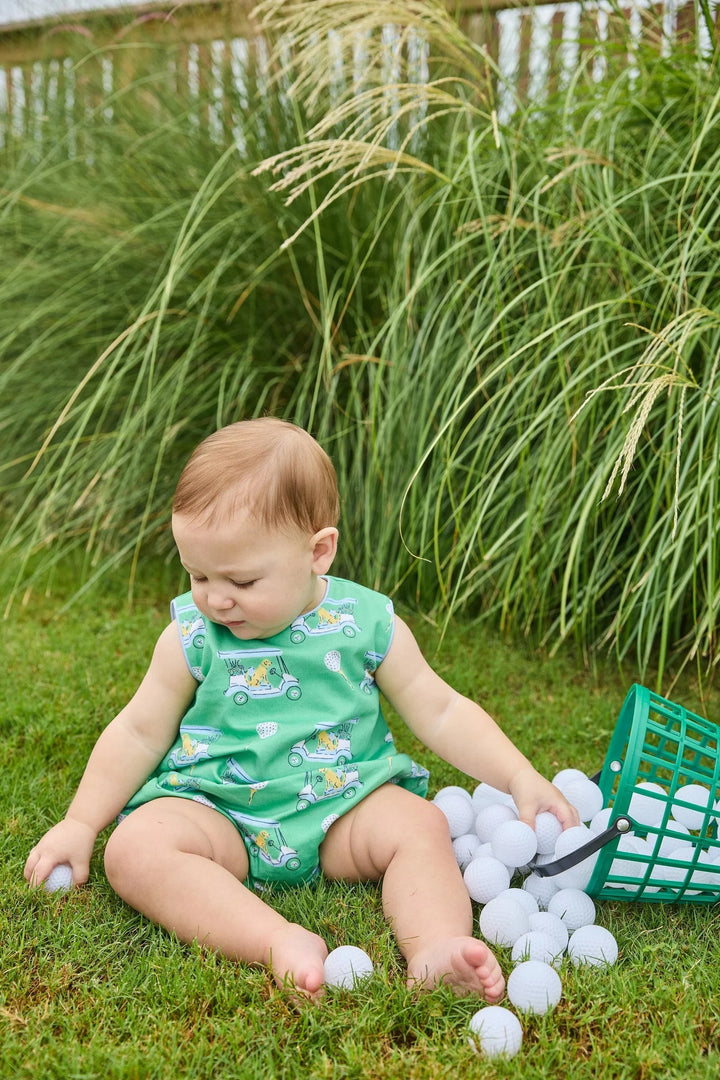 Round Neck Bubble - Blue Paws on Par Boy Bubble Little English 