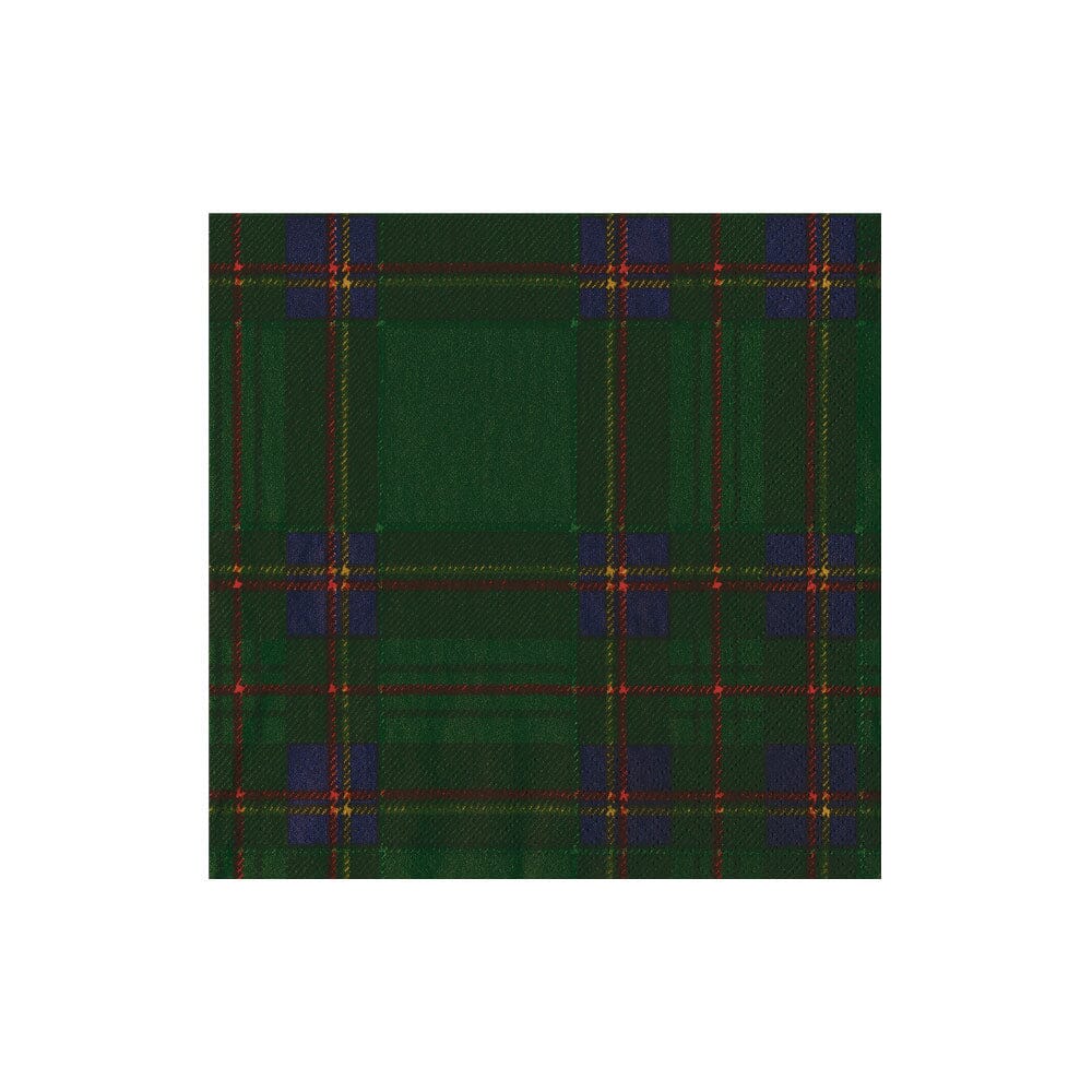 Royal Plaid Green Cocktail Napkins Cocktail Napkins Caspari 