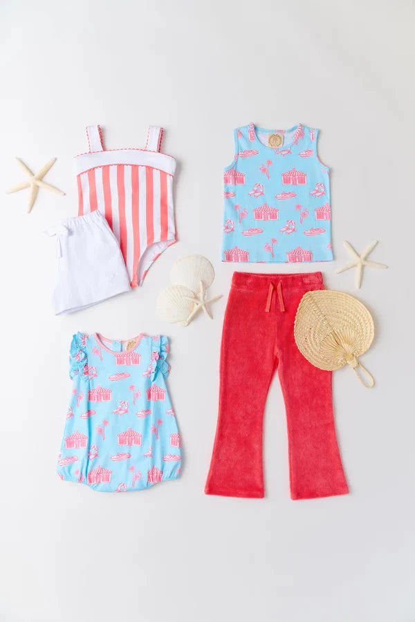Ruehling Ruffle Bubble - Parrot Cay Canopy Girl Bubble Beaufort Bonnet 