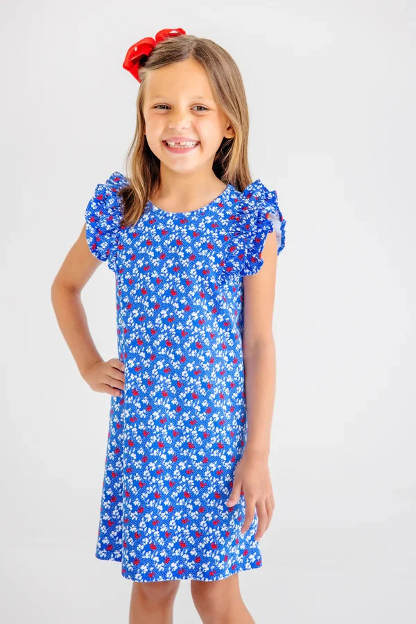 Ruehling Ruffle Dress - Potomac Petals Girl Dress Beaufort Bonnet 