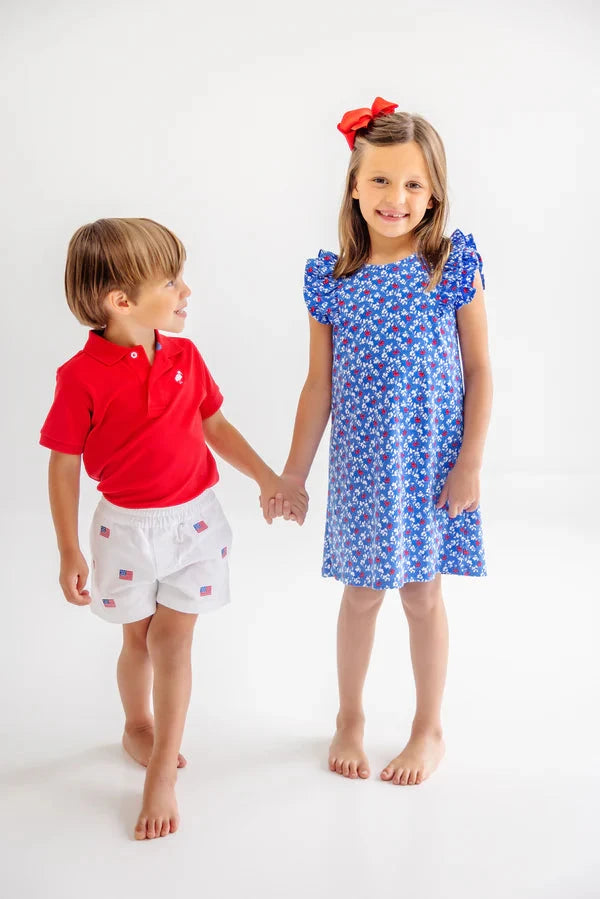 Ruehling Ruffle Dress - Potomac Petals Girl Dress Beaufort Bonnet 