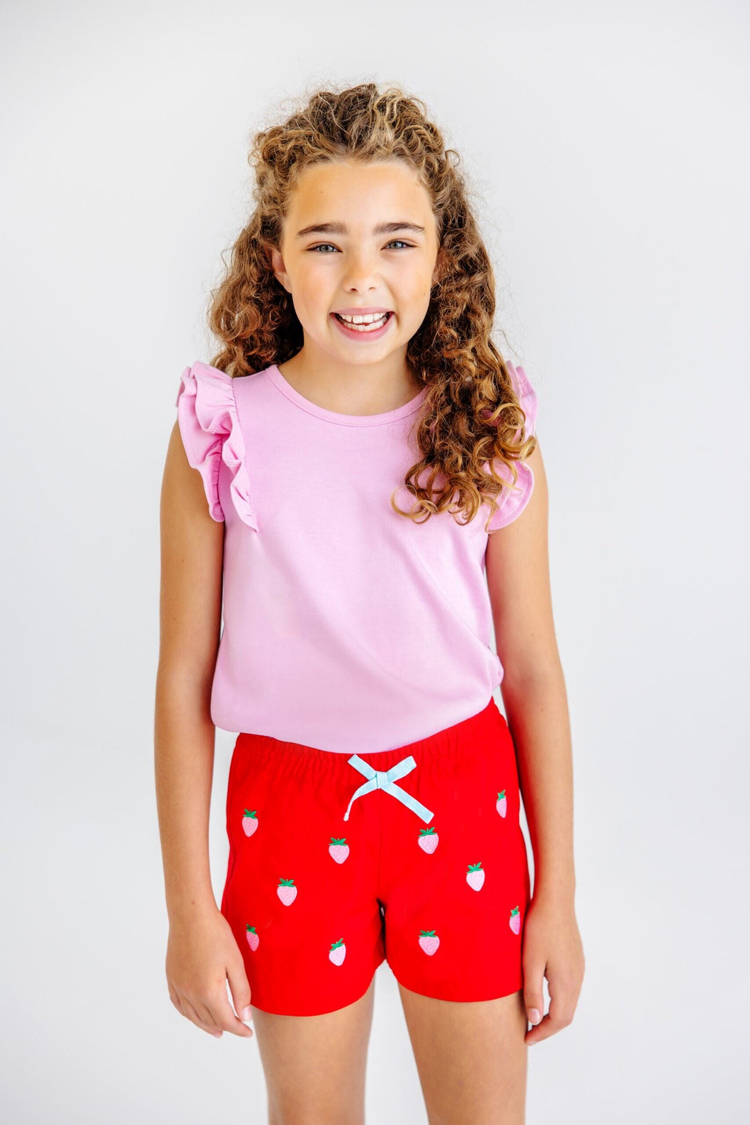 Ruehling Ruffle Top - Pier Party Pink Girl Shirt Beaufort Bonnet 