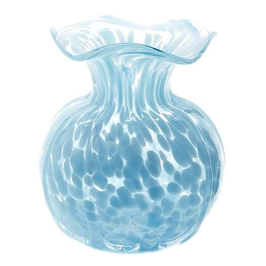 Ruffled Edge Spotted Vases Vase Two's Company Blue 