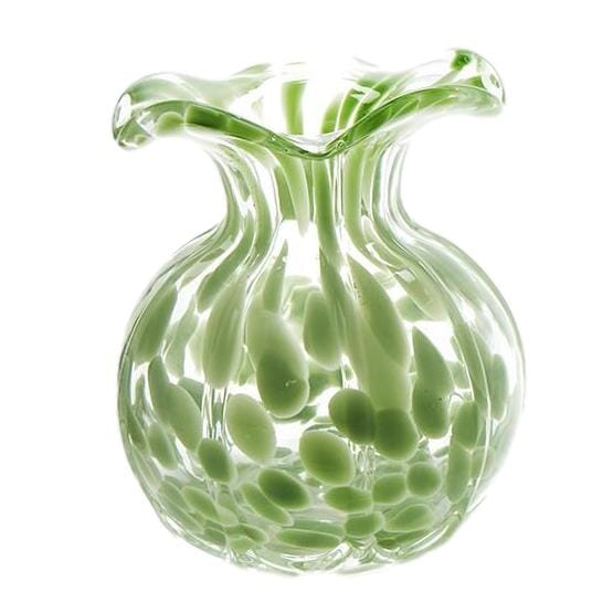 Ruffled Edge Spotted Vases Vase Two's Company Green 