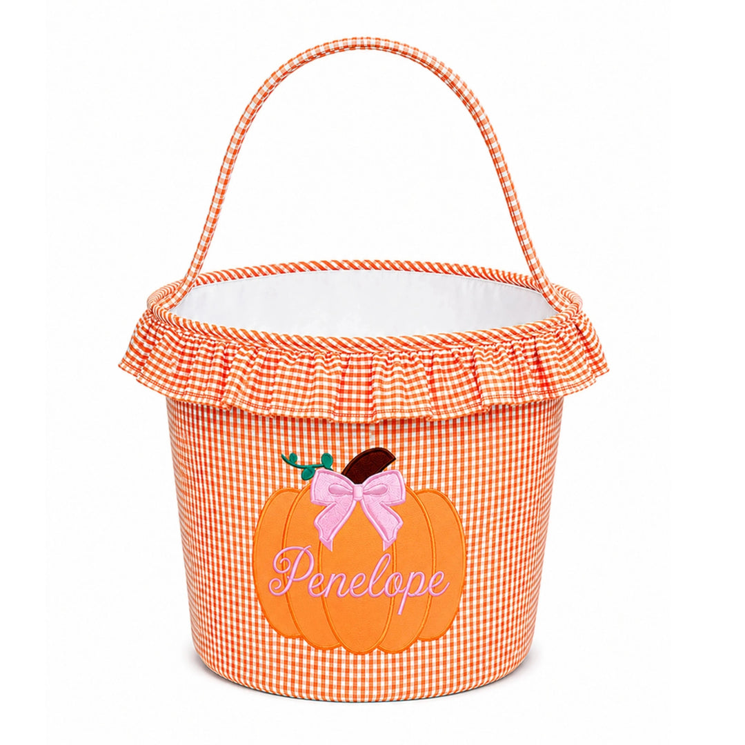 Ruffled Pumpkin Tote Halloween Bag Bits & Bows 