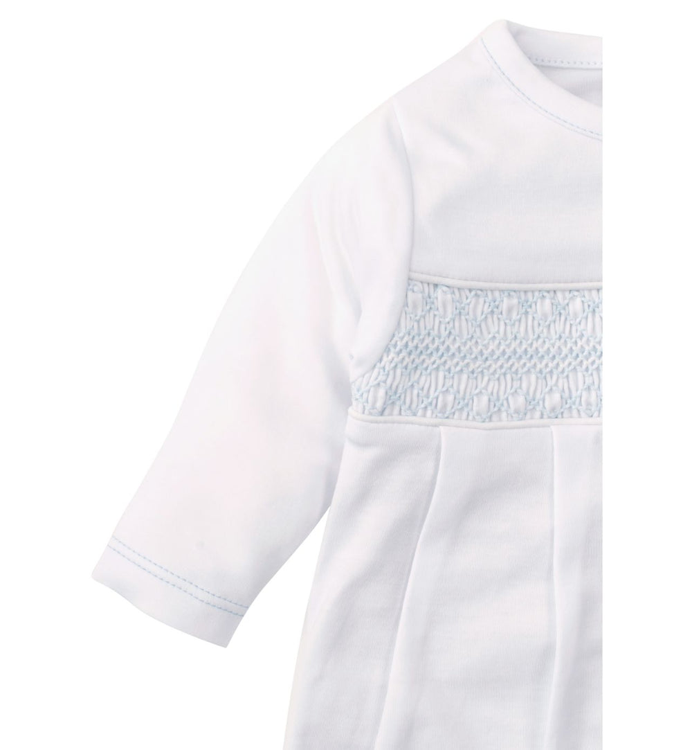 Sack with Blue Hand Smocking Baby Gown Kissy Kissy 