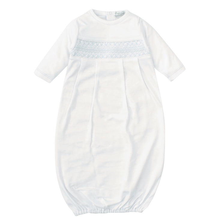 Sack with Blue Hand Smocking Baby Gown Kissy Kissy 