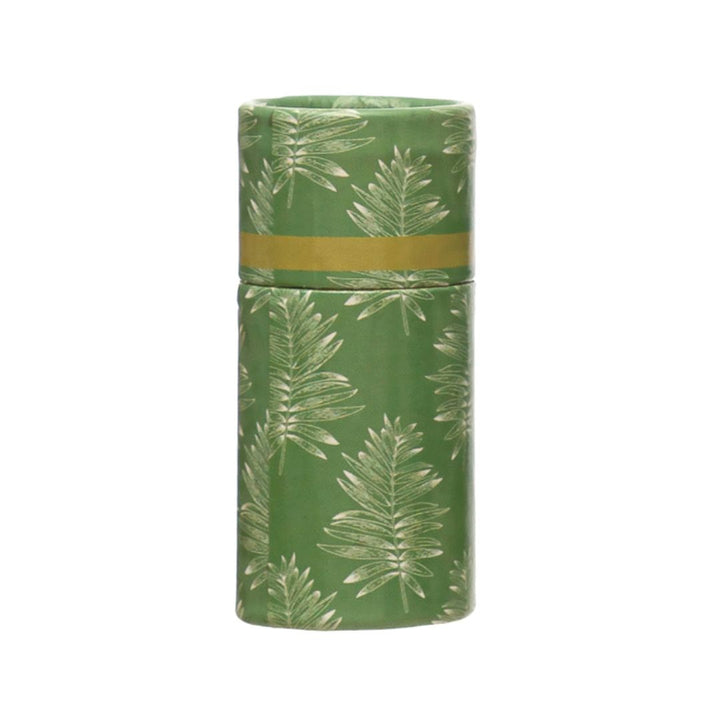 Safety Matches in Tube Matchbox with Leaves Print Matches Creative Co-Op Meadow Mist 