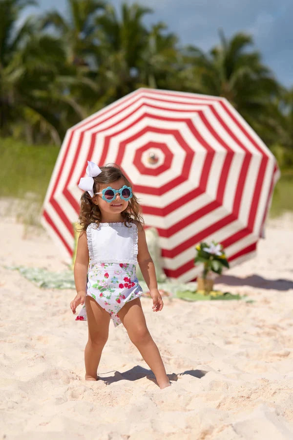 Sally Sunsuit - Berry Sweet Girl Bubble Beaufort Bonnet 