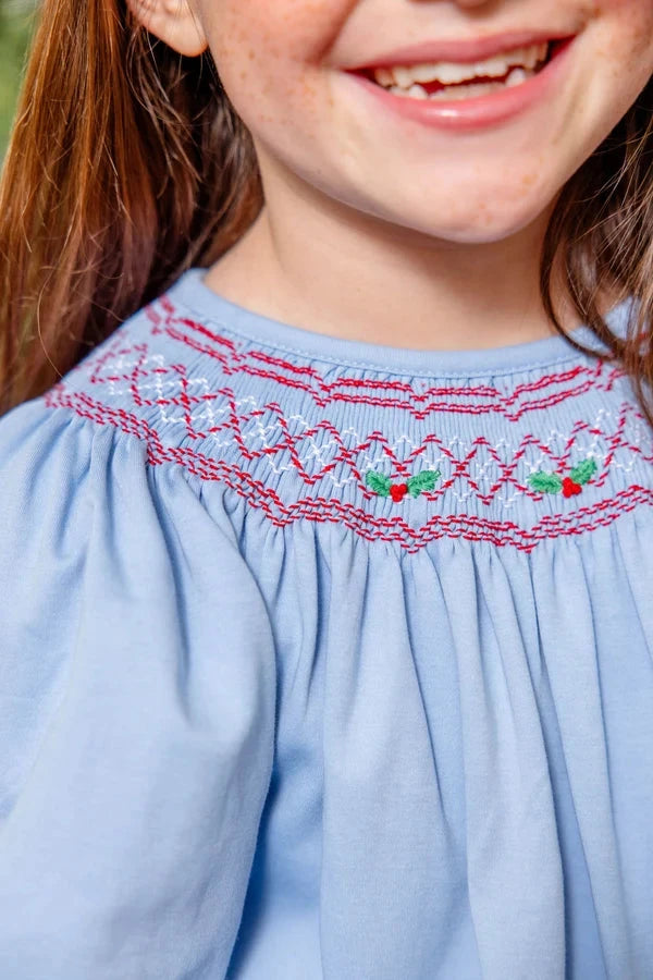Sandy Smocked Dress - Barrington Blue Girl Dress Beaufort Bonnet 