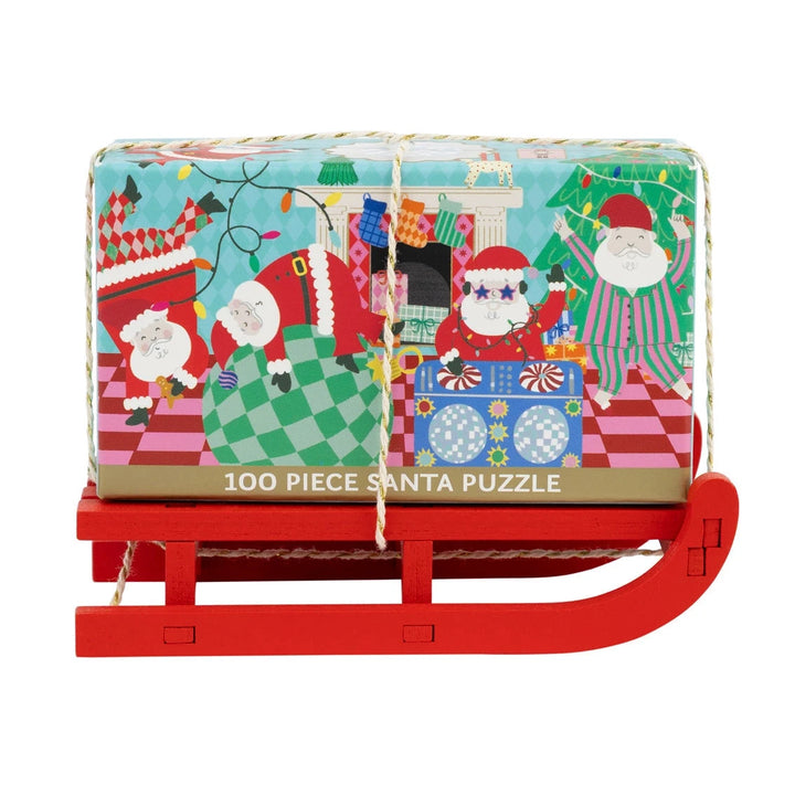 Santa 100 Piece Christmas Puzzle - Mini Sleigh Activity Toy Talking Tables 