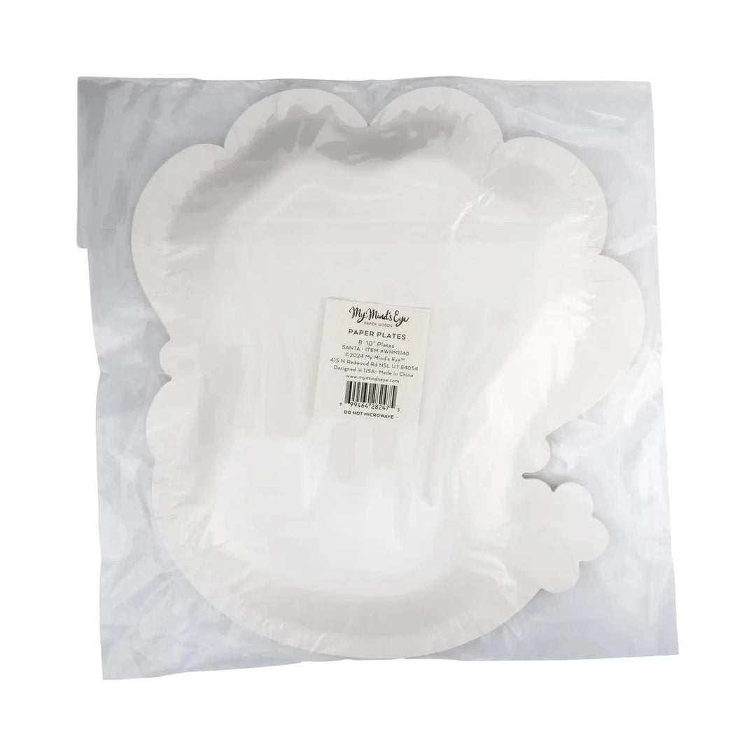 Santa Face Shaped Paper Plates Paper Products My Mind's Eye 