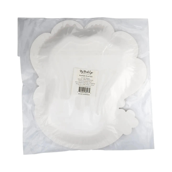 Santa Face Shaped Paper Plates Paper Products My Mind's Eye 