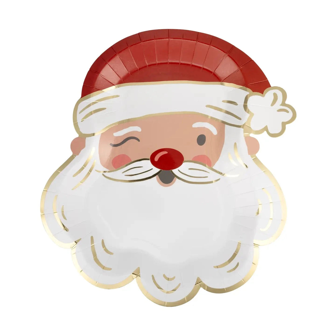 Santa Face Shaped Paper Plates Paper Products My Mind's Eye 