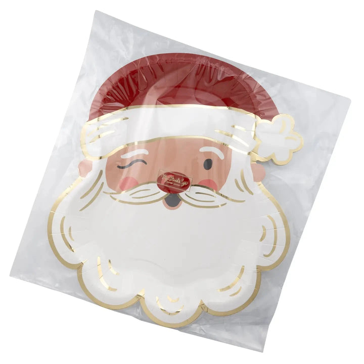 Santa Face Shaped Paper Plates Paper Products My Mind's Eye 