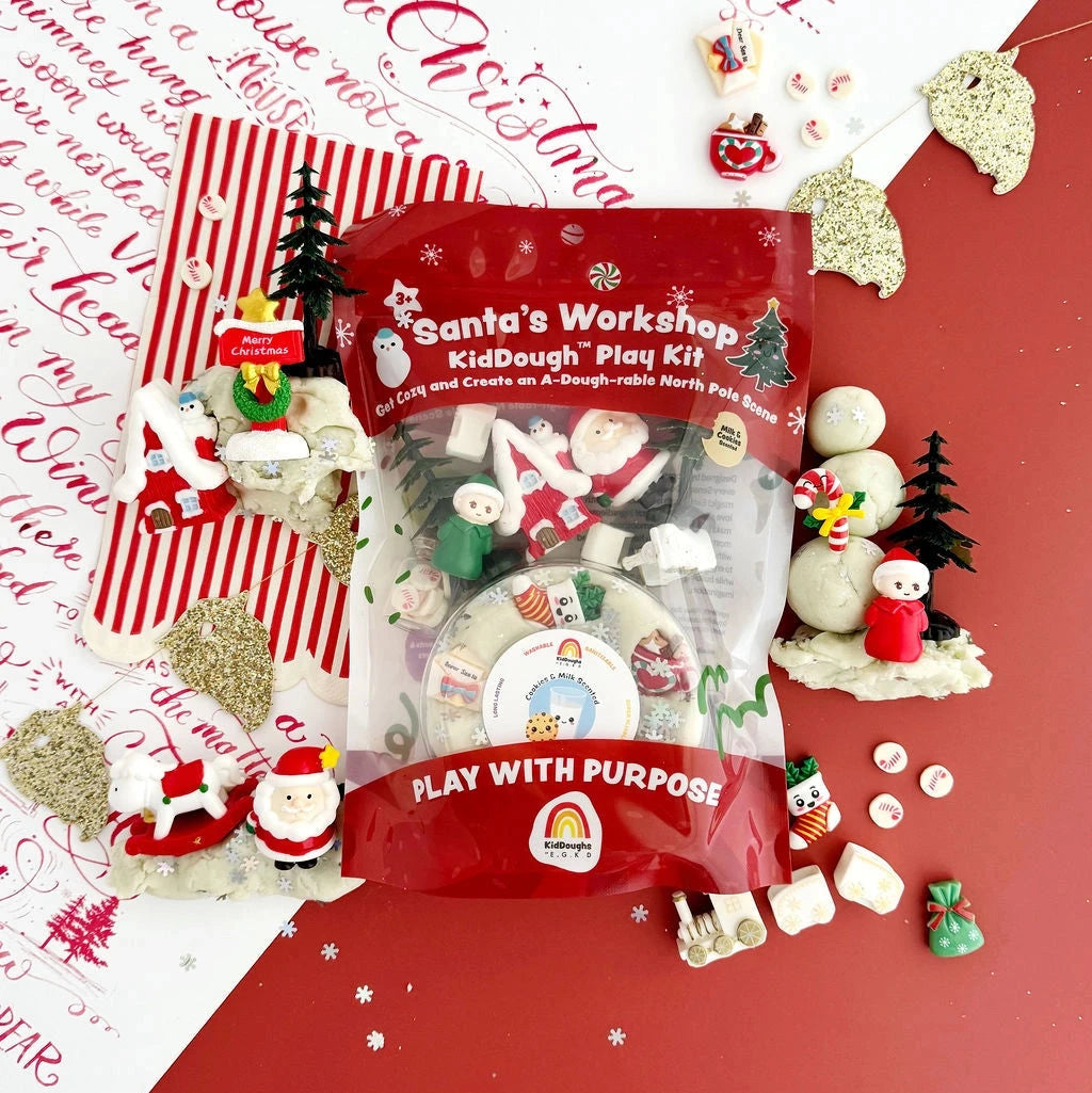Santa's Workshop Kiddough Play Kit Toy Craft Kits Earth Grown KidDoughs 