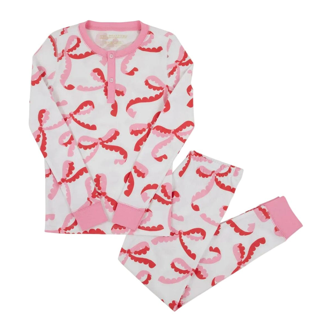 Sara Jane's Sweet Dreams Set - Bonnie Scot Bows Girl Pajamas Beaufort Bonnet 