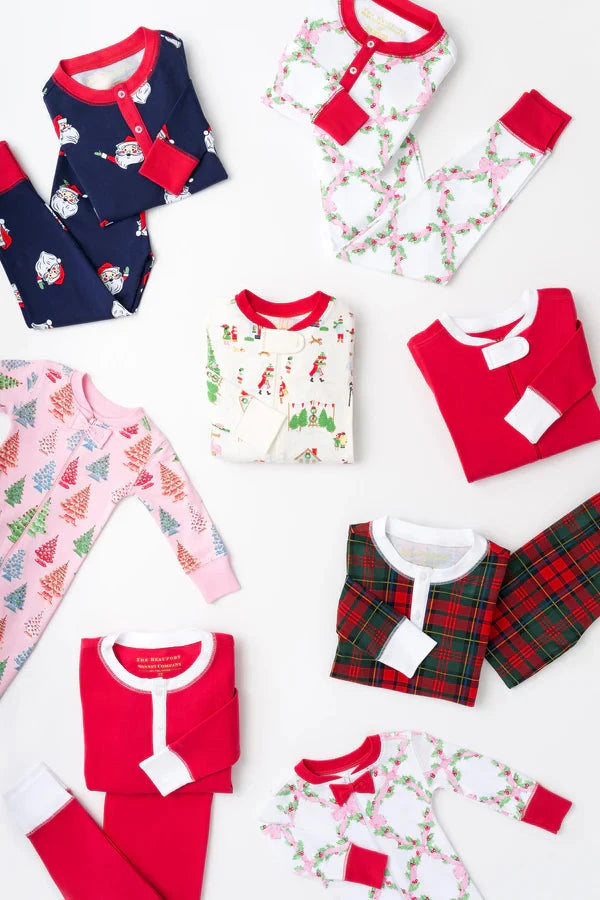 Sara Jane's Sweet Dreams Set - Holly Day with Richmond Red Girl Pajamas Beaufort Bonnet 