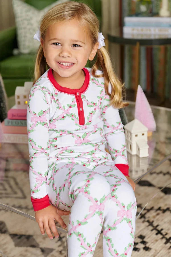 Sara Jane's Sweet Dreams Set - Holly Day with Richmond Red Girl Pajamas Beaufort Bonnet 