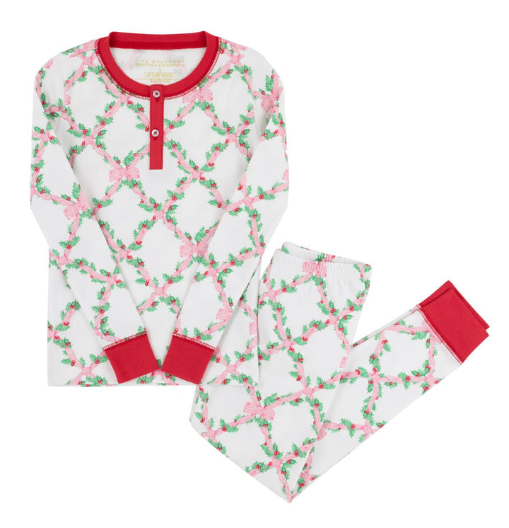 Sara Jane's Sweet Dreams Set - Holly Day with Richmond Red Girl Pajamas Beaufort Bonnet 