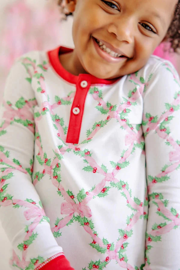 Sara Jane's Sweet Dreams Set - Holly Day with Richmond Red Girl Pajamas Beaufort Bonnet 