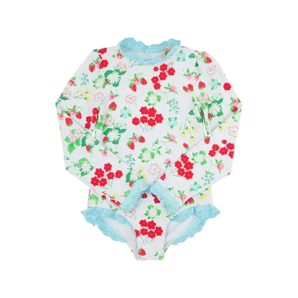 Sarasota Surf Suit - Berry Sweet Girl Bathing Suit Beaufort Bonnet 