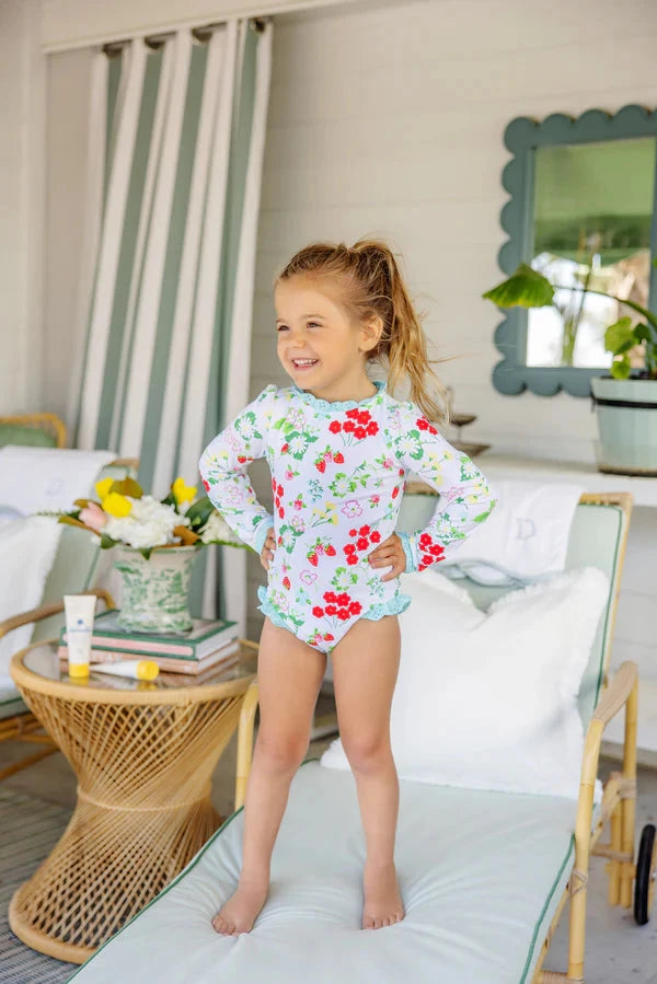 Sarasota Surf Suit - Berry Sweet Girl Bathing Suit Beaufort Bonnet 