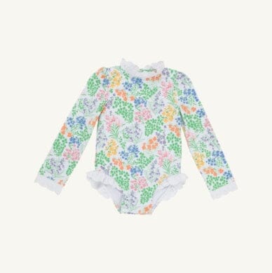 Sarasota Surf Suit - Gaston Street Garden Girl Bathing Suit Beaufort Bonnet 