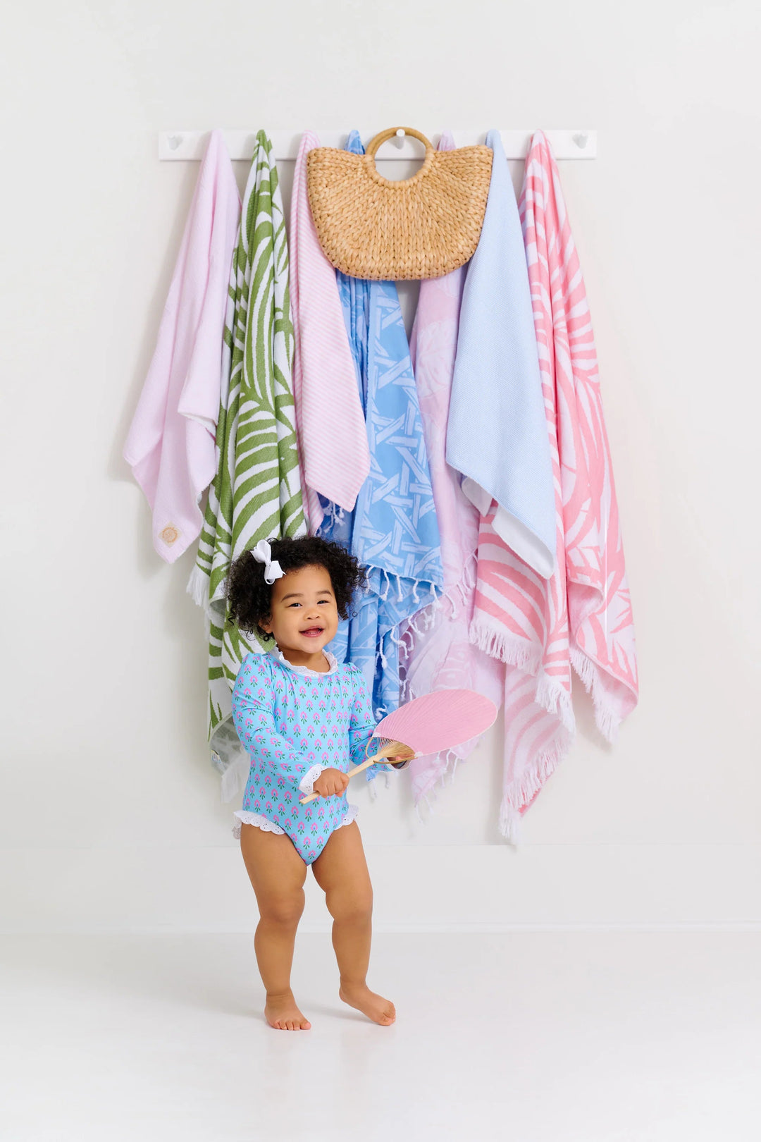Sarasota Surf Suit - Holly Hills Hand Block Girl Bathing Suit Beaufort Bonnet 