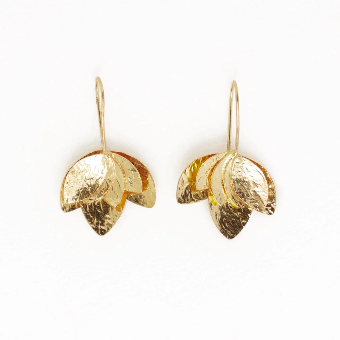 Sasha Layered Flower Threader Earrings Womens Earrings Ink and Alloy 
