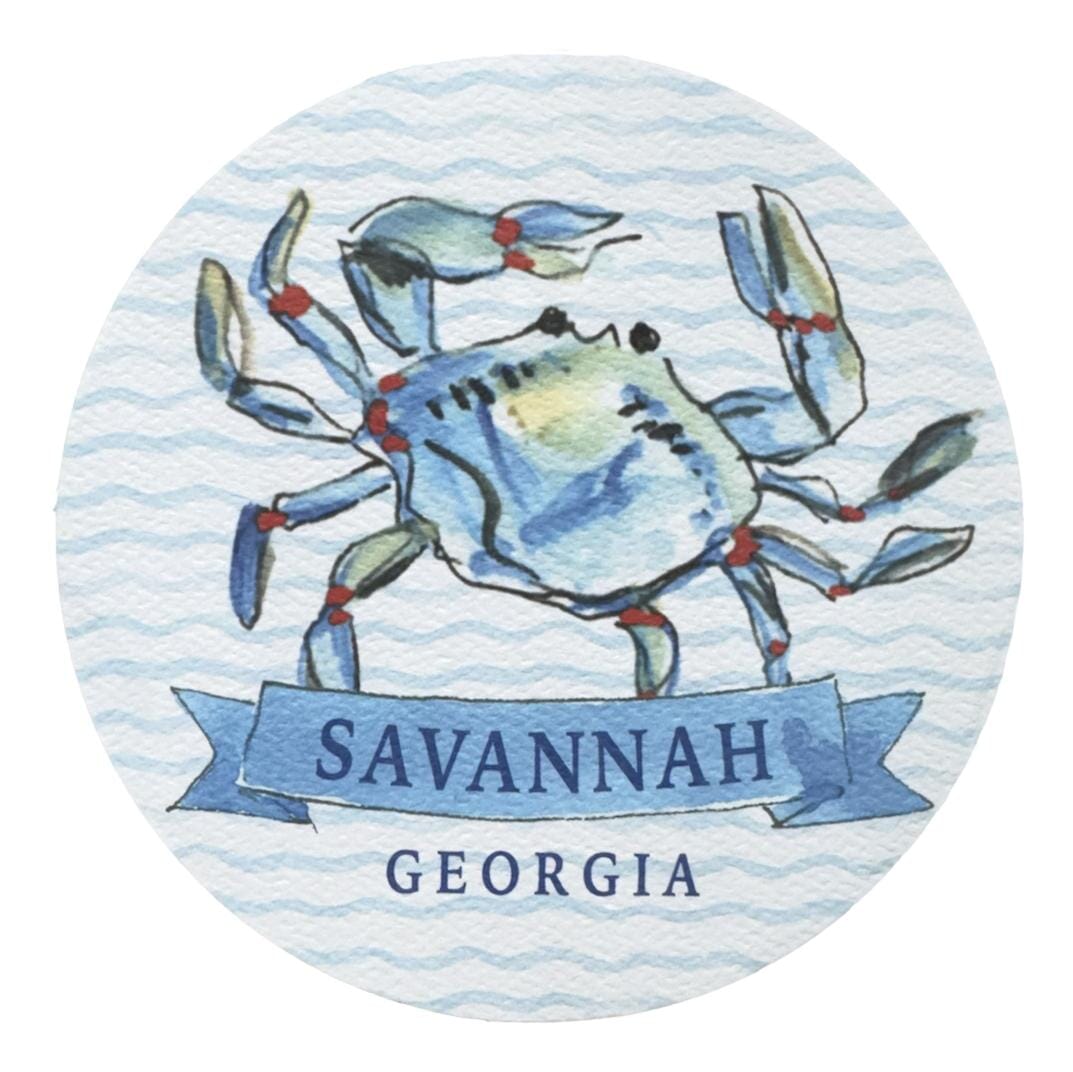 Savannah Blue Crab Coasters Coasters Rosanne Beck 