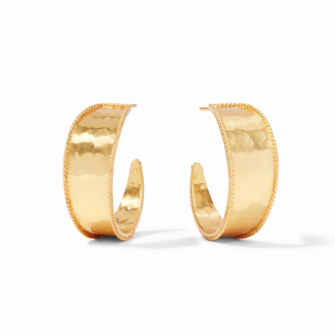 Savoy Hoop Earrings - Gold Womens Earrings Julie Vos Medium 