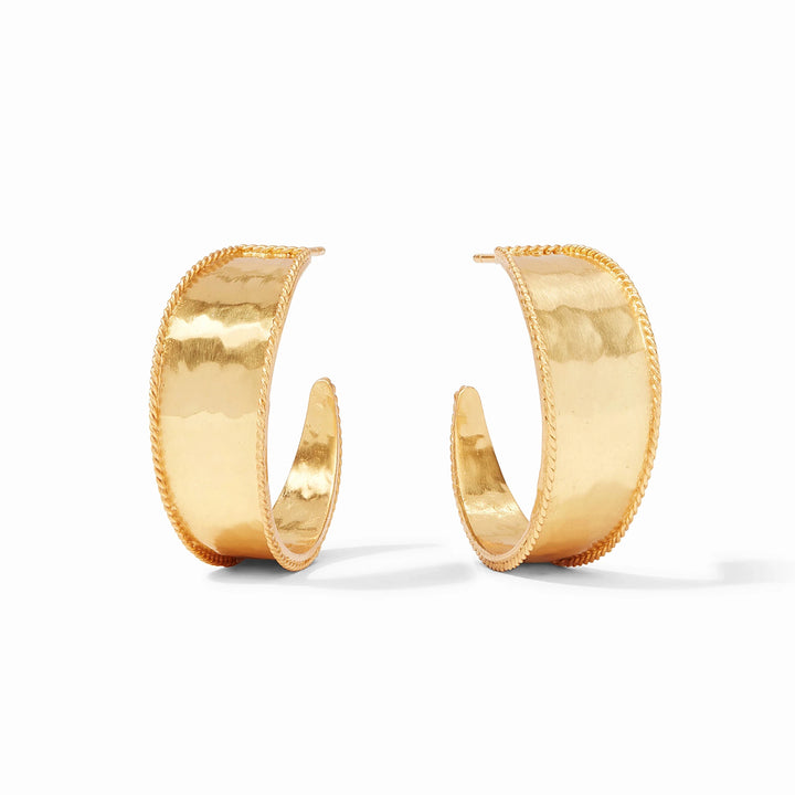 Savoy Hoop Earrings - Gold Womens Earrings Julie Vos Medium 