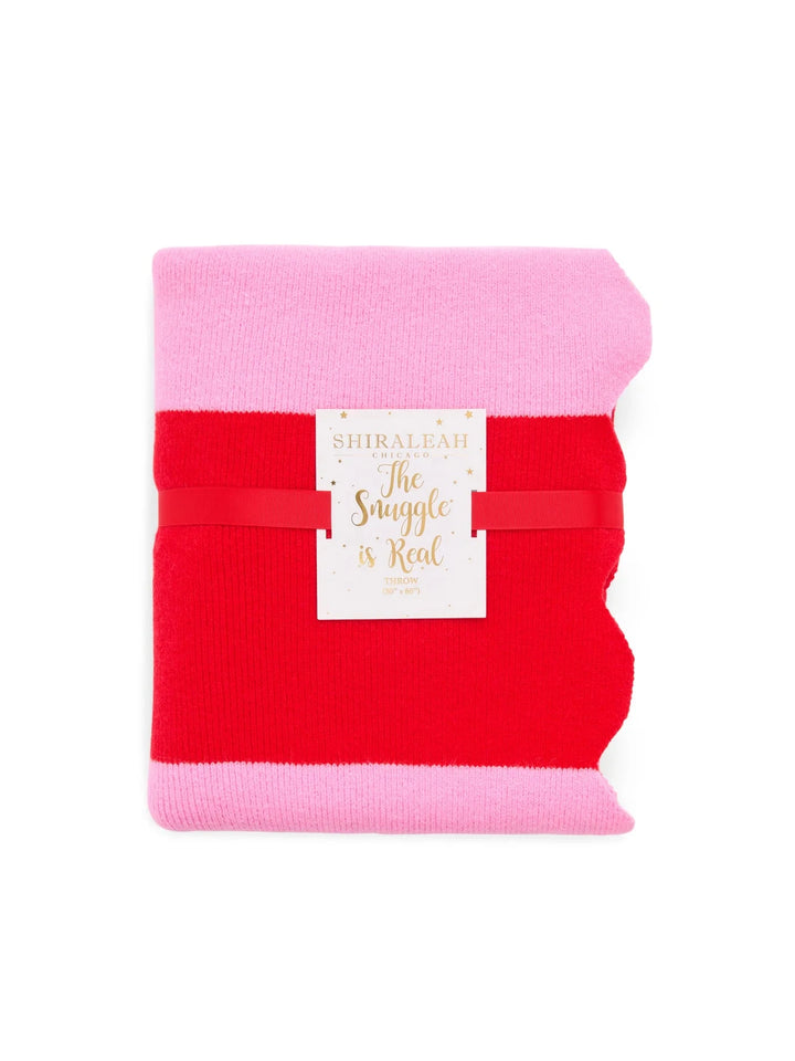 Scala Scalloped Striped Throw Blanket Shiraleah 