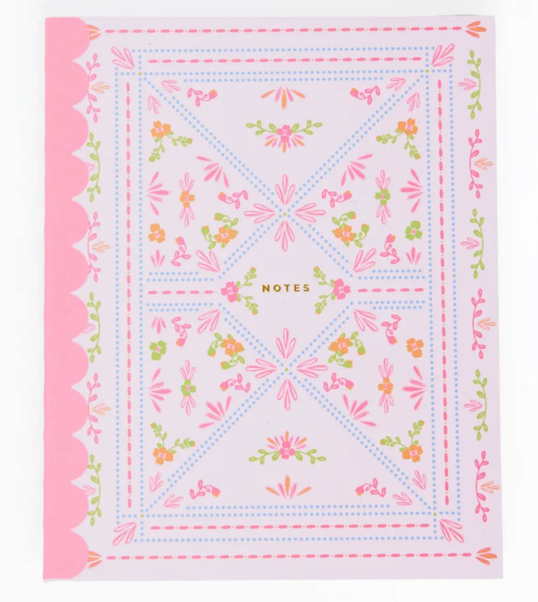 Scallop Notebook- Floral Stitch Notebooks & Notepads Mary Square 
