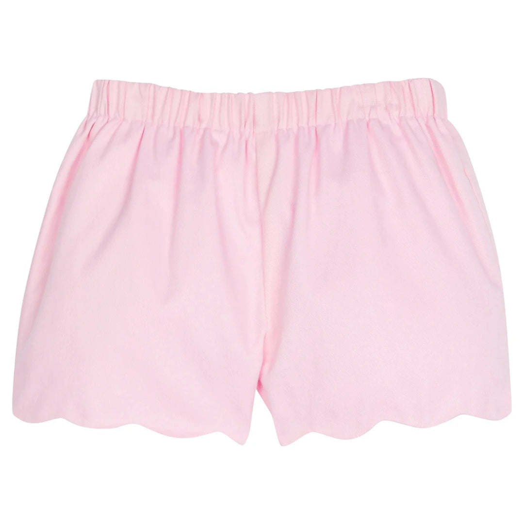 Scallop Short - Light Pink Twill Girl Shorts Little English 