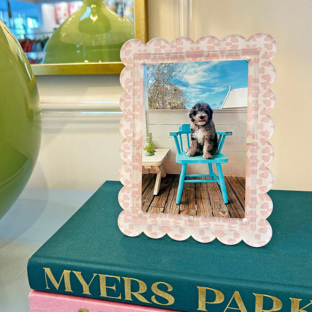 Scalloped Acrylic Picture Frame - Chintz Rose Picture Frames Laura Park Design 