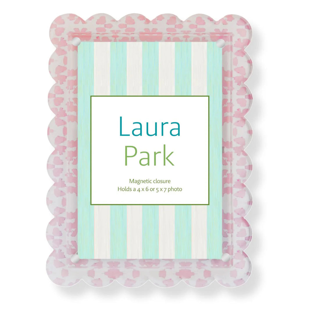 Scalloped Acrylic Picture Frame - Chintz Rose Picture Frames Laura Park Design 