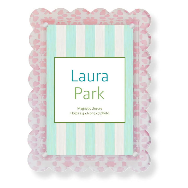 Scalloped Acrylic Picture Frame - Chintz Rose Picture Frames Laura Park Design 