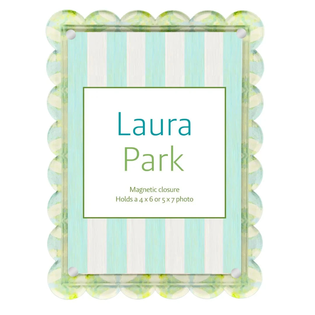 Scalloped Acrylic Picture Frame - Elephant Falls Picture Frames Laura Park Design 