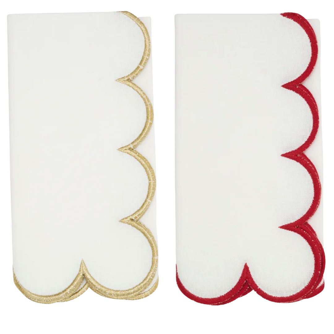 Scalloped Dinner Napkins Dinner Napkins Saro 