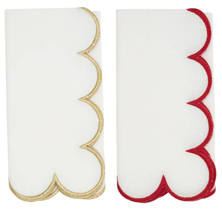 Scalloped Dinner Napkins Dinner Napkins Saro 