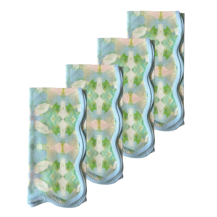 Scalloped Dinner Napkins - Set of 4 - Elephant Falls Dinner Napkins Laura Park Design 
