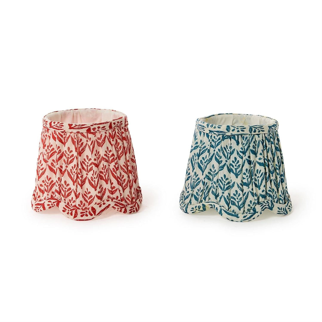 Scalloped Floral Fabric Lampshades Lamp Two's Company 